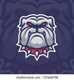 Bulldog mascot logo design. Team logotype illustration. Eps10 vector.