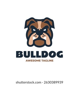 Bulldog Mascot Logo Design Template