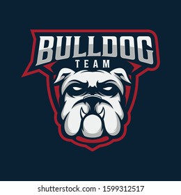 bulldog mascot logo design vector