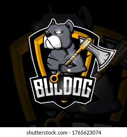 bulldog mascot logo design vector with modern illustration 