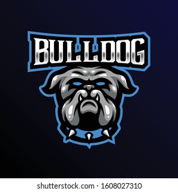 bulldog mascot logo esport. bulldog mascot logo gaming illustration.