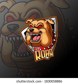 bulldog mascot logo gaming illustration svg