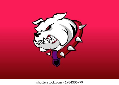 BULLDOG MASCOT LOGO VECTOR ILLUSTRATION