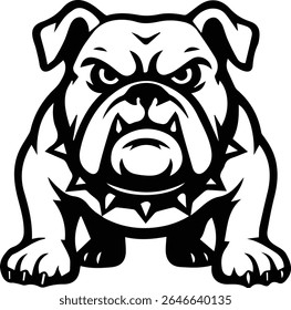 Bulldog Middle High School Sports Team Mascot design isolated on white background eps