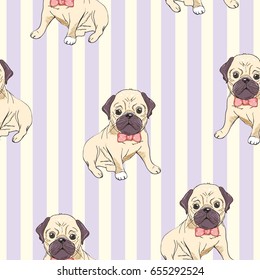 bulldog pattern, vector, illustration