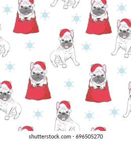 bulldog pattern, vector, illustration