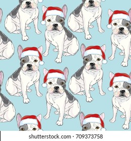 bulldog pattern, vector, illustration