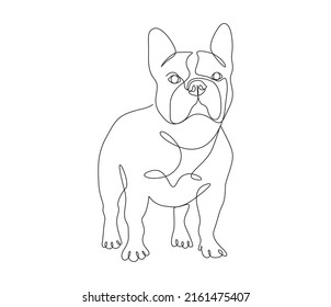 Bulldog pet single line