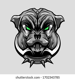 bulldog pitbull dog mecha vector illustration design