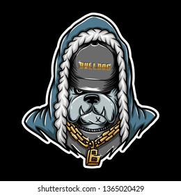 bulldog Rap vector illustration