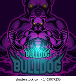 Bulldog sport mascot logo design