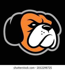 Bulldog sports mascot vector logo