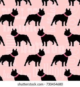 Bulldog Stylish Seamless Pattern