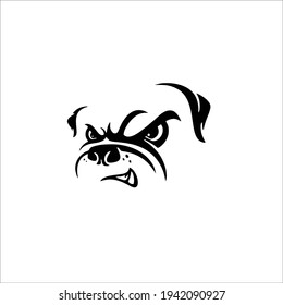 Bulldog Symbol Logo. Tattoo Design. Vector Illustration.