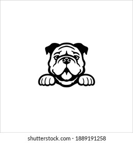 Bulldog Symbol Logo. Vector Illustration.