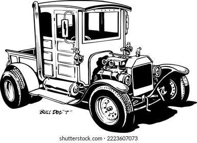 Bulldog T Automobile Vector Illustration