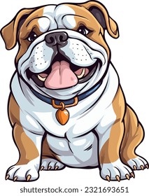 Bulldog Vector Bold and Lovable Canine Character