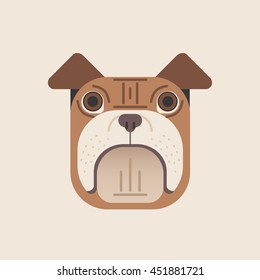 Bulldog. Vector illustration