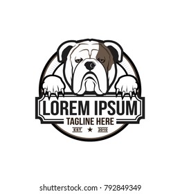 bulldog vector logo template