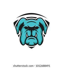 Bulldog vector mascot logo design sport illustration animal emblem isolated head