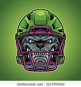 a bulldog who became the mascot of American football, and wore the helmet of an American football player.