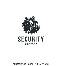 Bulldog wild animal head mascot logo illustration vector