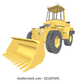 Bulldozer 3D projection vector.