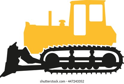 Bulldozer in black and yellow