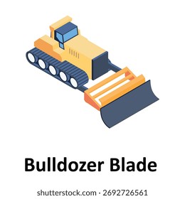 Icono del Vector de la cuchilla del bulldozer que puede modificar o editar fácilmente
