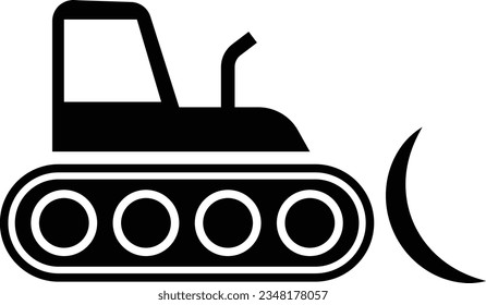 Bulldozer-Gebäude, Symbol für schwere Baumaschinen
