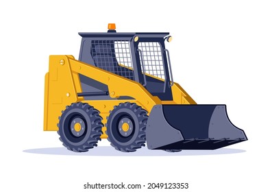 Bulldozer. Baumaschinen. Vektorisometrie