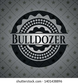 Bulldozer dark emblem. Vector Illustration. Detailed.