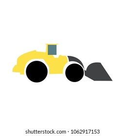 Bulldozer flat icon