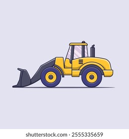 bulldozer heavy construction equipment illustration vector.