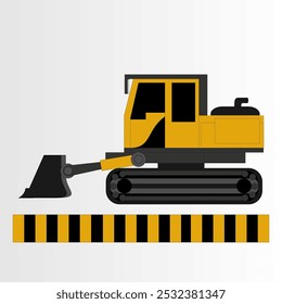 imagem de projeto vetorial de equipamento pesado bulldozer