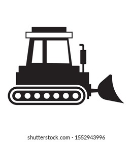  bulldozer heavy equipment vector icon design