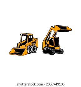 bulldozer heavy equipment vehicle logo