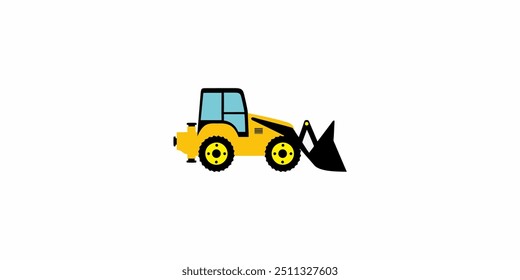 bulldozer heavy equipment vehicle logo design