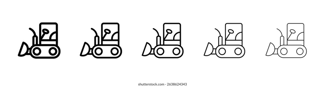 Bulldozer icon concept. graphic design, logo, Web, UI.