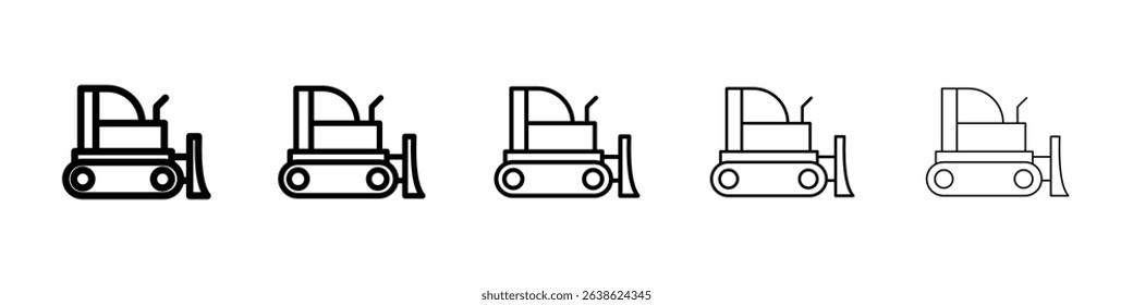 Bulldozer icon concept. graphic design, logo, Web, UI.