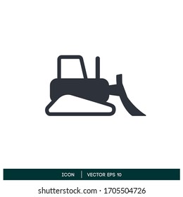 Vektorillustration des Stierdozer-Icon-Designelements