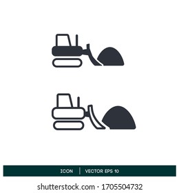 bulldozer icon design element vector eps 10