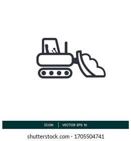 bulldozer icon design element vector eps 10