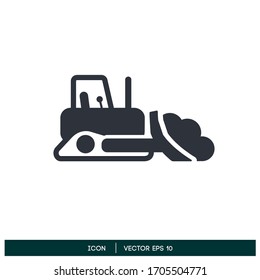 bulldozer icon design element vector eps 10