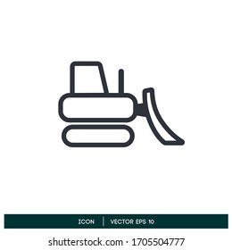 bulldozer icon design element vector eps 10