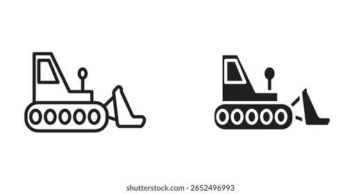 Ícone Bulldozer Ilustrações de design. ícones da Web editáveis