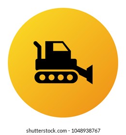 bulldozer icon design with solid design style. vector illustration.