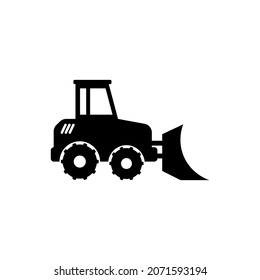 bulldozer icon design template vector isolated illustration