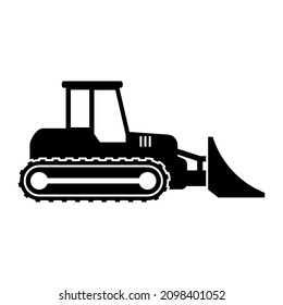 Bulldozer icon design template vector isolated illustration