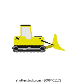 Plantilla de diseño de icono de bulldozer vector ilustración aislada